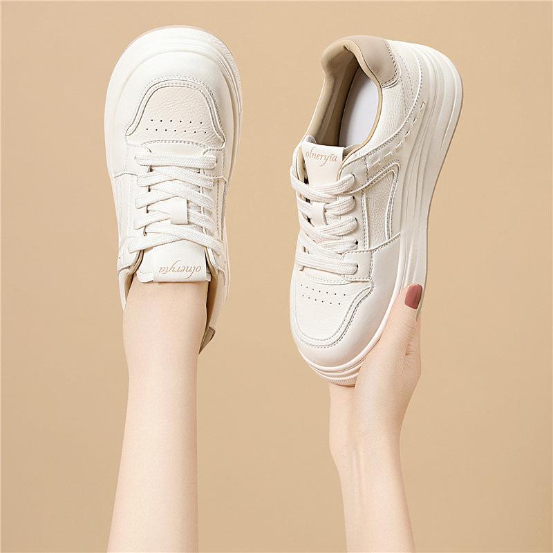 

Fashion little white shoes spring new thick-soled cm board shoes casual sports versatile small height increase muffin women s shoes 40