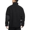 Nike Contrast Color Brand Logo Embroidery Logo Fleece Lined Stand Collar Jacket Men's Black DV8183-010