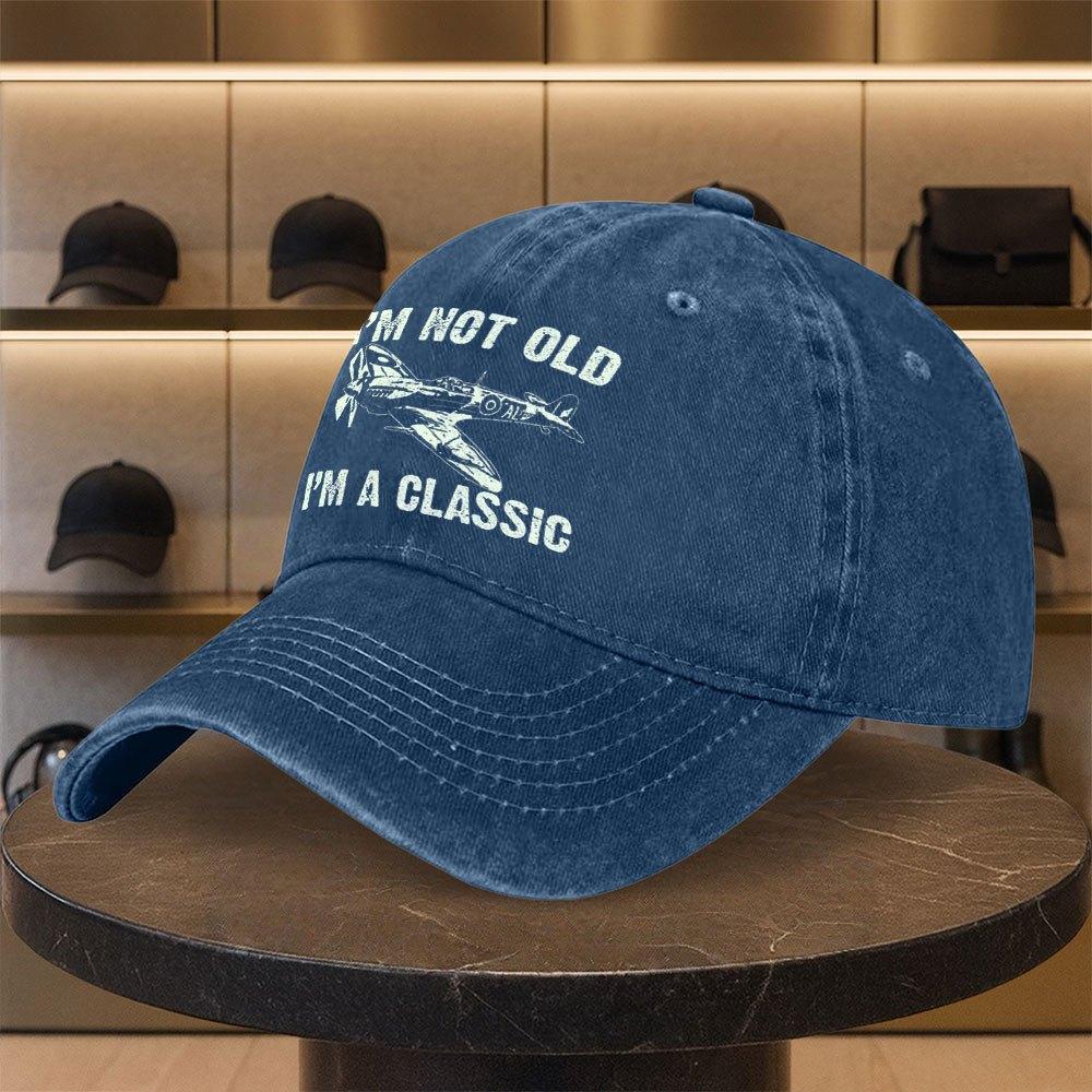 Vintage Fighter Jet Print Washed Baseball Cap Unisex Snapback Hat for Unisex Women Aviation Retro Casual Outdoor Commuting Party