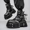 Men's Boots Four Seasons Thick-soled High-top Boots Fashion Joker Plus Size Tide Boots Anti-slip Comfort Youth Casual Work Boots
