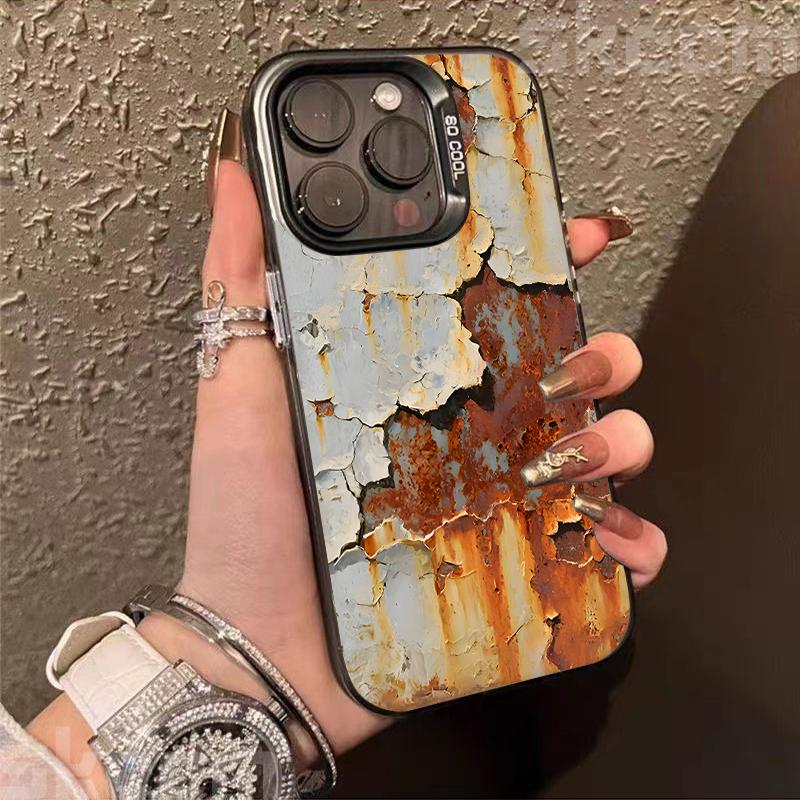 Vintage Industrial Style Rusty Pattern Phone Case For iPhone 17 16 Pro Max 11 12 13 14 15 Plus X XR XS 16E Shockproof Cover