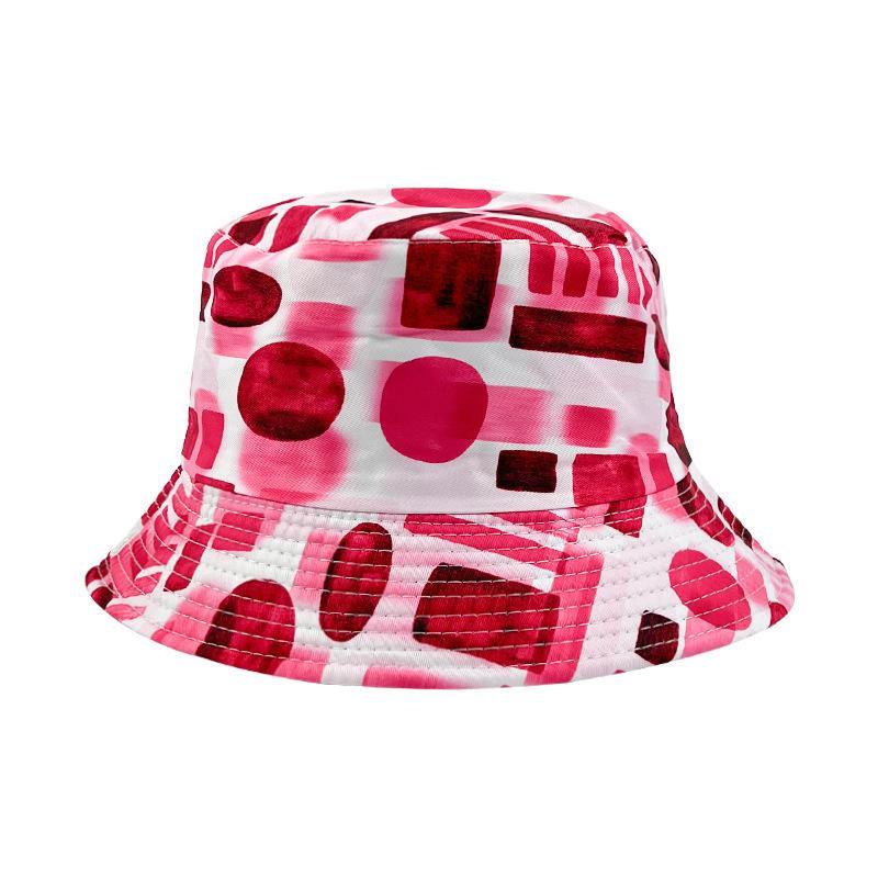 Printed Double Sided Fisherman Hat Outdoor Sun Protection Pot Hat Summer Thin Breathable Sun Hat Women