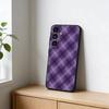 Cool P-Purple P-Plaid Pattern Phone Case For Samsung Galaxy A91,80,73,72 ,71,53,52,32 ,31,22,21s,20,Soft Black Case