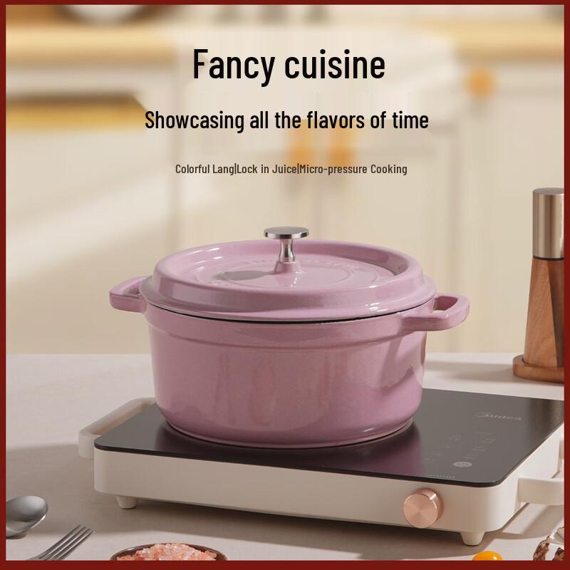 Triceratops Enamel Cast Iron Casserole Pot