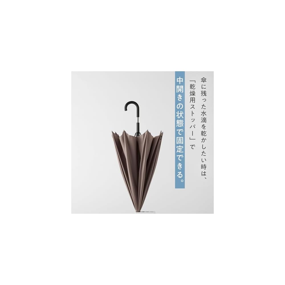 Marna Shupatto Umbrella: Lightweight, buttonless design that folds automatically when closed. Long