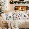 Cartoon Christmas Pillowcase Printed Polyester 40/45/50cm Throw Pillowcover Decorative Sofa Cushion Pillowslip Home Decor