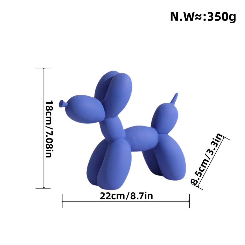 Lovely Color Resin Balloon Dog Resin Decoration Table Nordic Style CHILDREN'S Room Study Cartoon Resin Crafts Decoration
