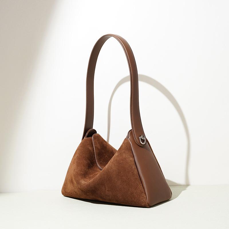 Premium Niche Bag Women's Autumn and Winter Suede Versatile Messenger Bag Simple Retro Casual Leather Portable Shoulder Bag