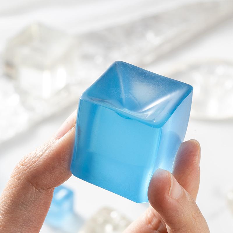 10 Stück Mini Stressabbau Transparent Kleiner Eisblock Kneten Musik Kinder Simulation Entspannende Stimmung Quetschspielzeug Geburtstagsgeschenk