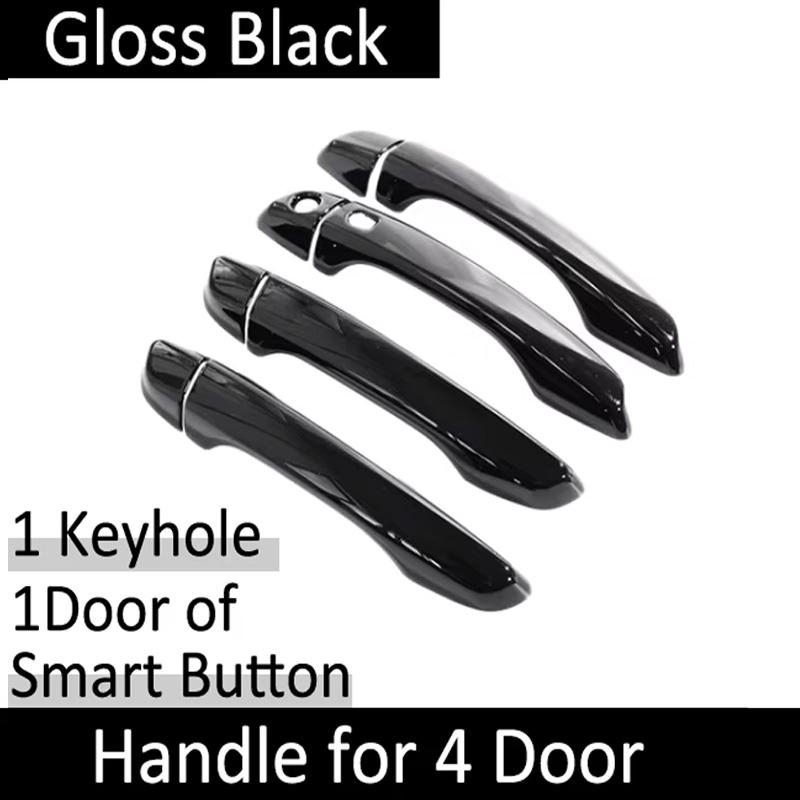 For Peugeot 208 MK2 P21 2020~2023 2021 2022 Gloss Black Car Door Handle Cover Protective Exterior Trim Stickers Auto Accessories