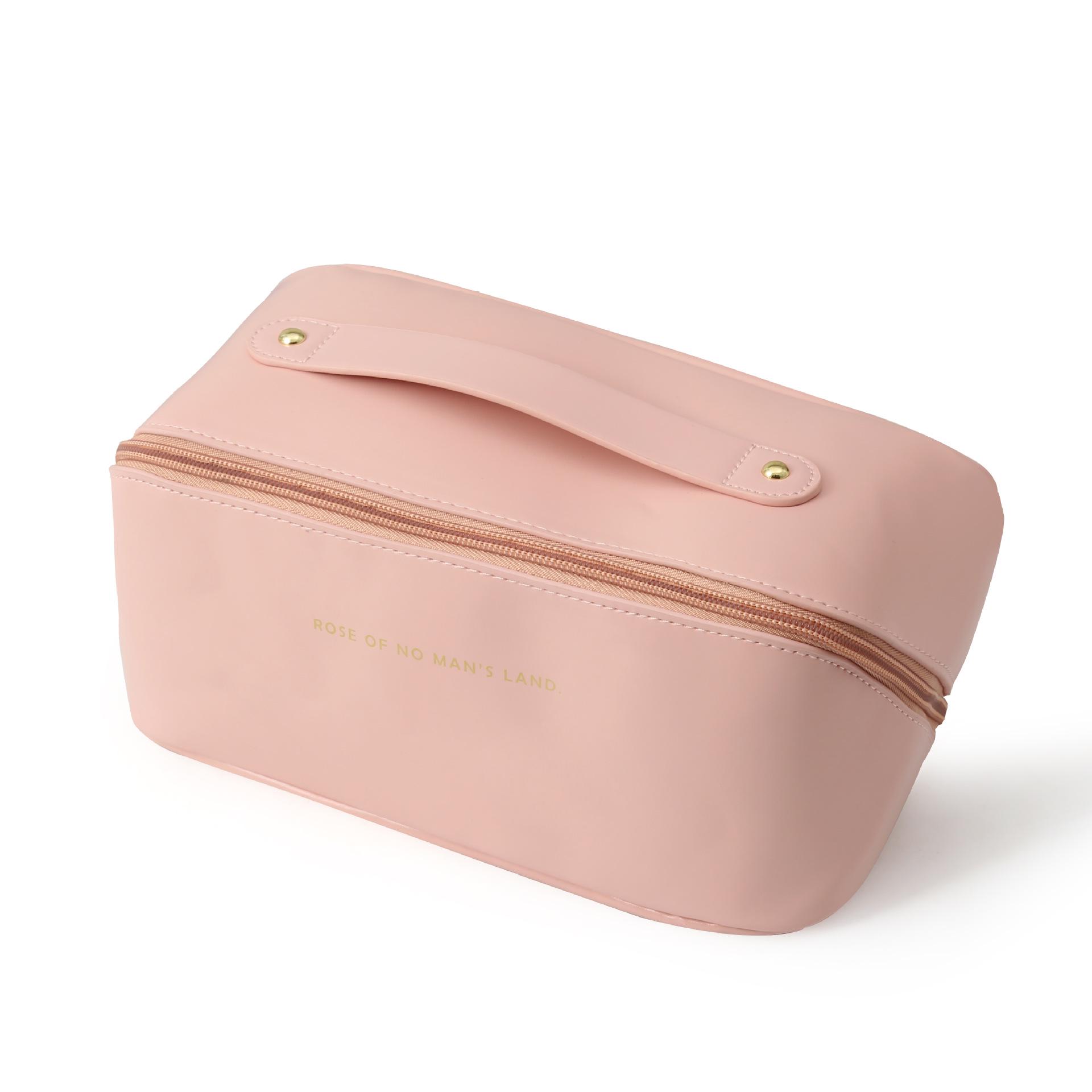 

Портативная косметичка-гармошка большой вместимости розовый