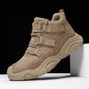 Men's High Top Sneakers High Quality Suede Casual Shoes Outdoor Non Slip Hiking Boots Lace Up Platform Booties Botas Para Hombre