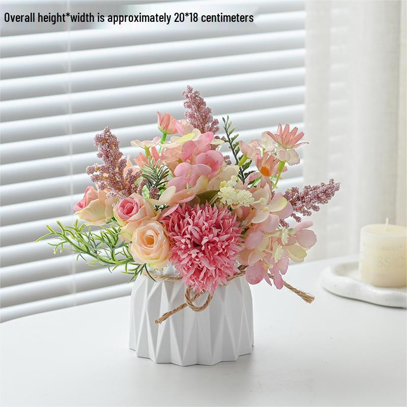 Artificial Flowers Desktop Ornament for Living Room and Dining Table Decoration