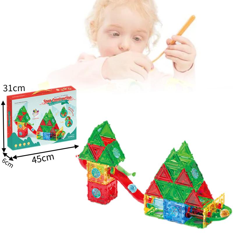 Colorful Blocks Toy Set Ice And Snow Castle Space Amusement Park Gift Puzzle