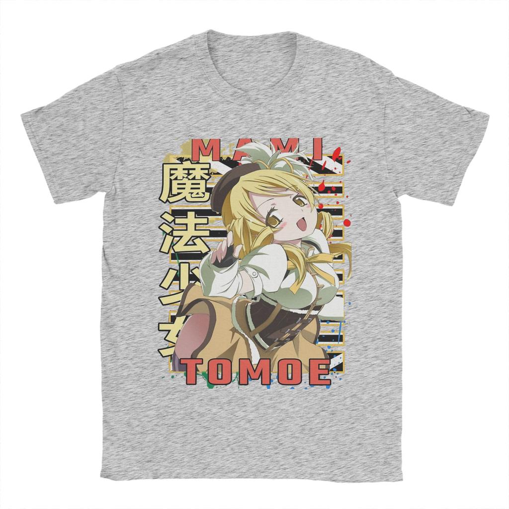 Unisex Mahou Shoujo Mami Tomoe T Shirts Madoka Magica Anime 100 Cotton Tops Funny Short Sleeve Crewneck Tee Shirt Adult TShirts