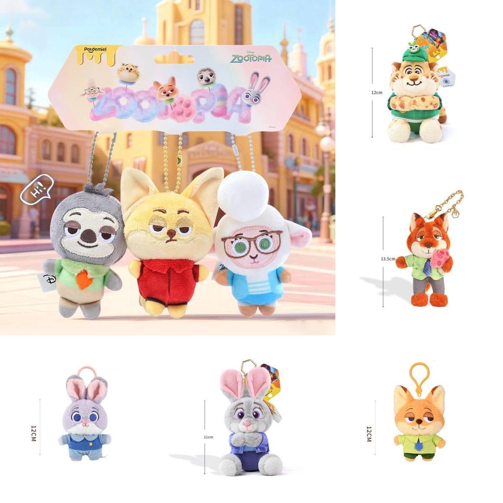 Zootropolis Judy Nick Fox Plush Keychain Cute Backpack Charm For Girls