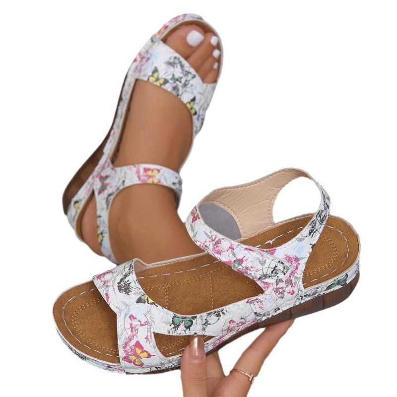 Uthulede sko med tykk såle Sandaler med én rem Magisk belte i store størrelser for kvinner Lettvekts strandflip-flops