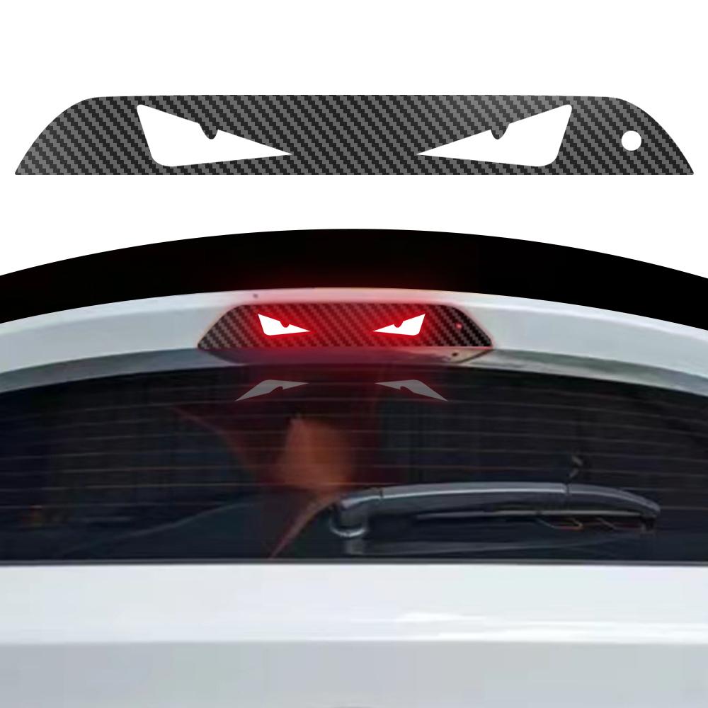 OVCN5 1Pc Carbon Fiber Stickers for Ford Ka 2013-2022 Rear High Mounted Stop Brake Lamp Light Car-Styling Accessories