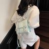 College style backpack bag women's new trendy spring fashion backpack versatile sweet schoolbag portable small square bag