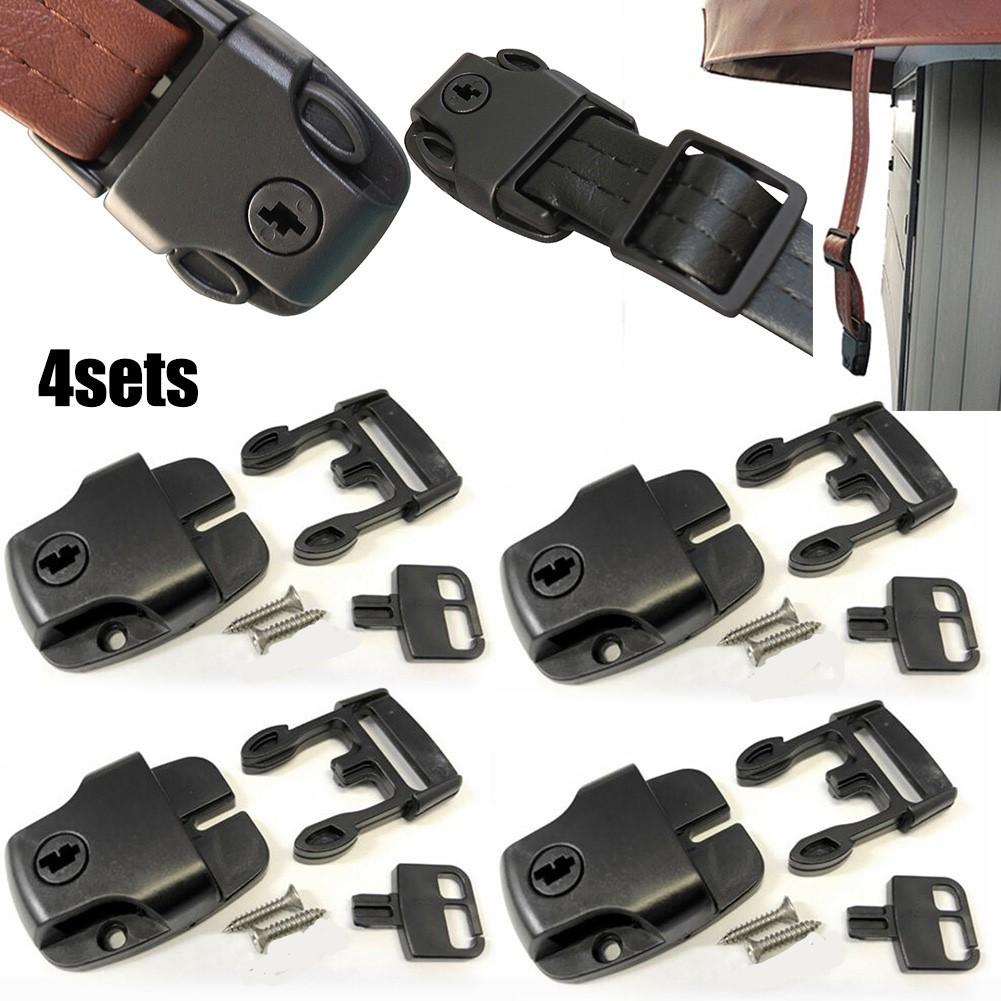 

4 Sets Spa Cover Broken Latch Repair Kits Clip Lock With Buckle Keys Screws 26/34mm For Spass Swimming Pool Part