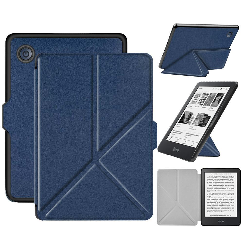 For Tolino Shine 4 Case Origami Stand PC+PU Leather E-Reader Protective Cover with Auto Sleep/Wake