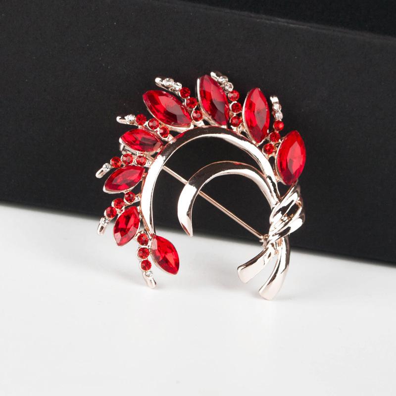 Crystal Wheat Ear Brooch Rhinestone Brooch Small Pin Alloy Corsage Crystal Corsage