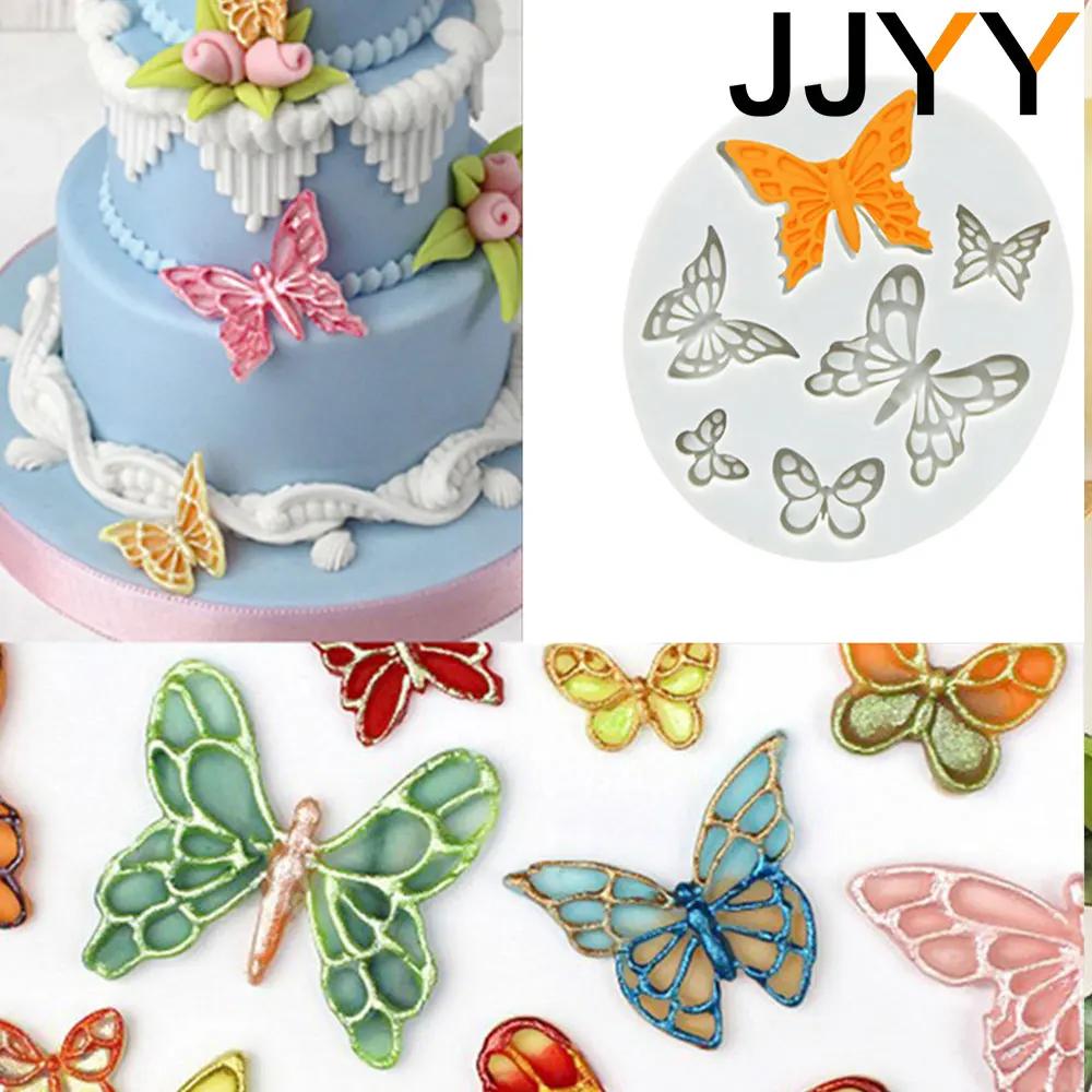 DIY Vlinder Siliconen Mal voor Fondant Taart Epoxy Hars Bakgereedschap Decoratieve Benodigdheden Keukenaccessoires