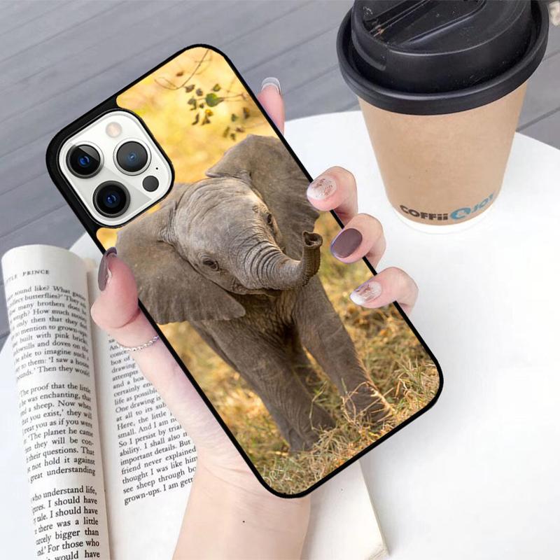 African Elephant Silhouette Phone Case For iPhone 17 Air 13 12 14 15 16  Cover For Apple Pro Max 6S Plus Coque