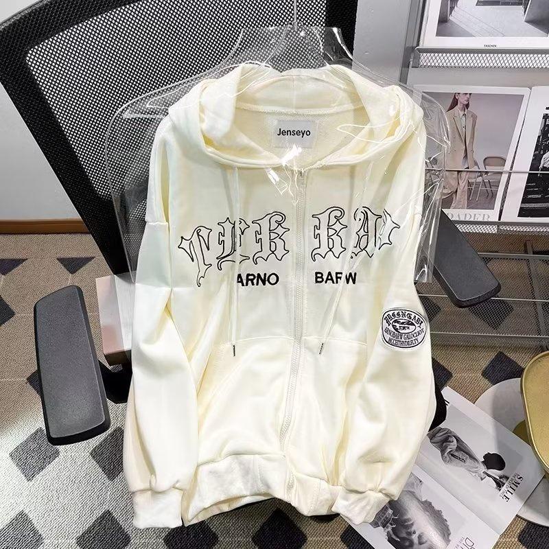 Unisex Amerikanischer Cardigan: Frühlings-/Herbst-Leichtgewichtiger Kapuzenpullover mit Reißverschluss