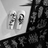 Lace Butterfly Flower Bamboo Pattern Nail Printing Mold Silicone Transfer Seal Steel Plate Nail Salon Special Tool