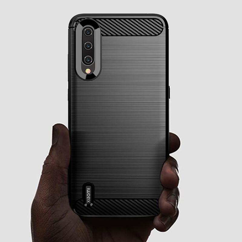 Shockproof Case For Mi 9 Lite Mi 9lite Phone Cover Silicone Brushed Cases For Xiaomi 9lite Mi9 Lite Carbon Fiber Case