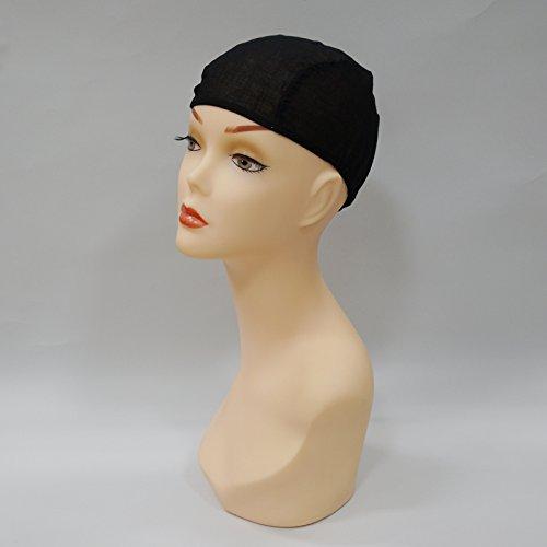 Black Gauze Inner Cap, Size LL 60cm - 63cm, Wig Base, 100% Cotton, for Full Head Wig Removal and Alopecia Areata, Lightsfor