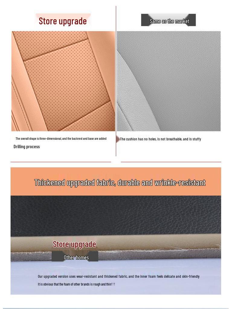 New Neta L Full Leather Car Seat Cushion - Universal, Four Seasons, One-Piece Design