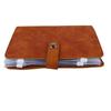 Budget Binder A6 Multiple Pockets Stainless Steel Rings PU Leather Cover Portfolio Binder for Office School Business