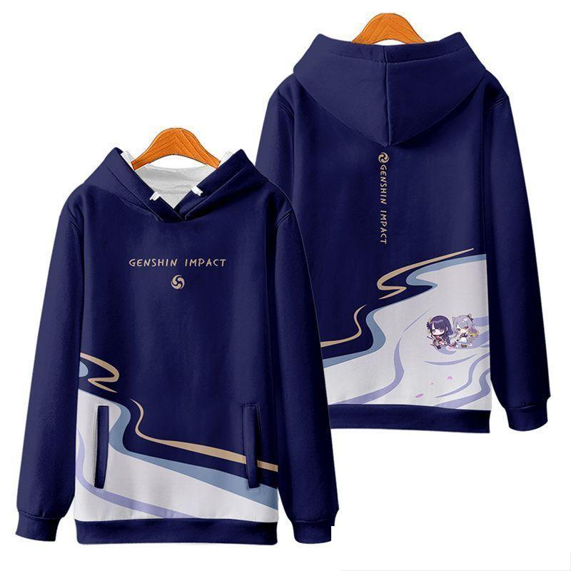 Raiden Shogun Genshin Impact Cosplay Hoodies 3D Print Unisex Anime Cartoon Sweatshirt Oversized  Women Harajuku Pullover Coat
