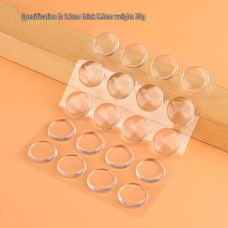 Reusable Transparent Silicone Anti-Collision Strip & Non-Slip Pad for Cabinets, Drawers, Glass, and Walls