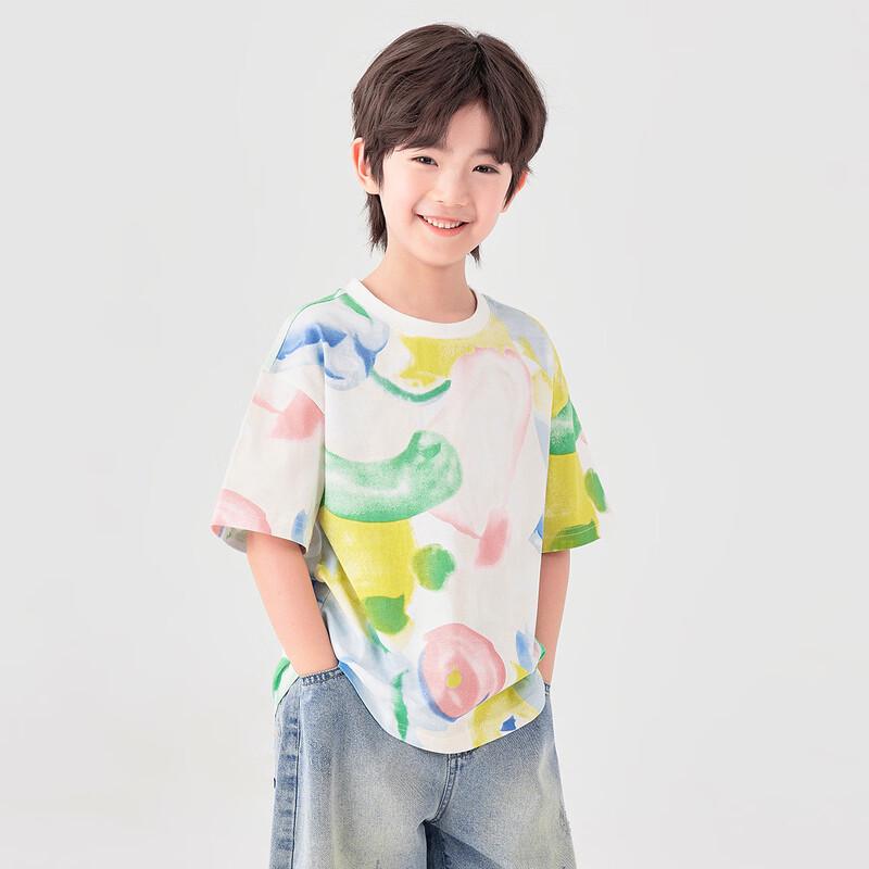Duoduojia Boys' Summer Cool-Touch Tie-Dye Short Sleeve T-Shirt