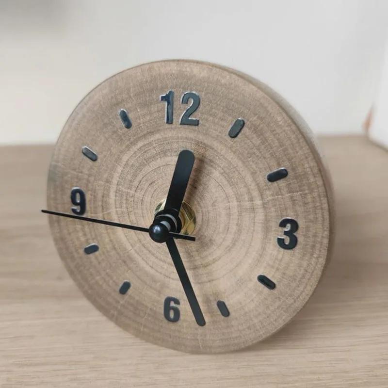 

Solid Wood Table Clocks Silent Modern Desk Clock for Bedroom Vintage Clock Mini Desktop Clocks Aesthetic Decor Home Accessories