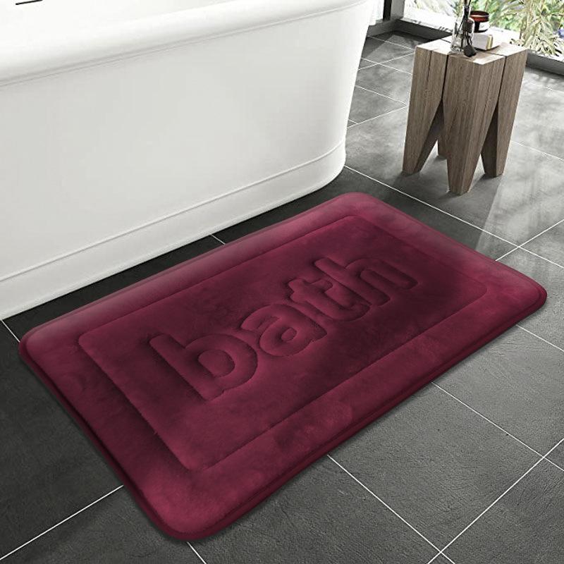 Thickened Non-Slip Absorbent Bathroom Floor Mat with Slow-Rebound Sponge