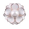 Camellia Pearl Oil Flower Brooch, Grand Carver Button Brooch, Women's Suit Accessory Shawl Button