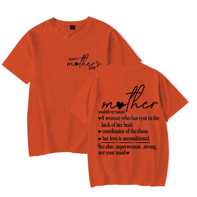 Happy Mothers Day Graphic T Shirts Women Trendy Mama Hearts Tshirt Design Mothers Day Gift Tee Mother Noun Letter Print Clothes