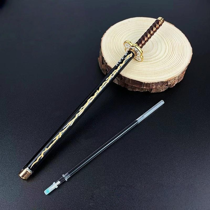Figurina Modelo de Bolígrafo Firma de 7.8 pulgadas 20 cm Aleación Tamaño Real Bolígrafo de Bola Anime Figura Japonesa Accesorios Suministros de Oficina Regalos