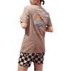 Vans T Shirts Women's Light Umber Crew Neck Moderate Straight Fit VN0008ZFYEH