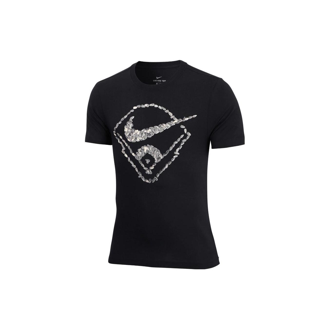 Nike Front Logo T-shirt  Black Whtie Grey  Men s AT2706-010 S