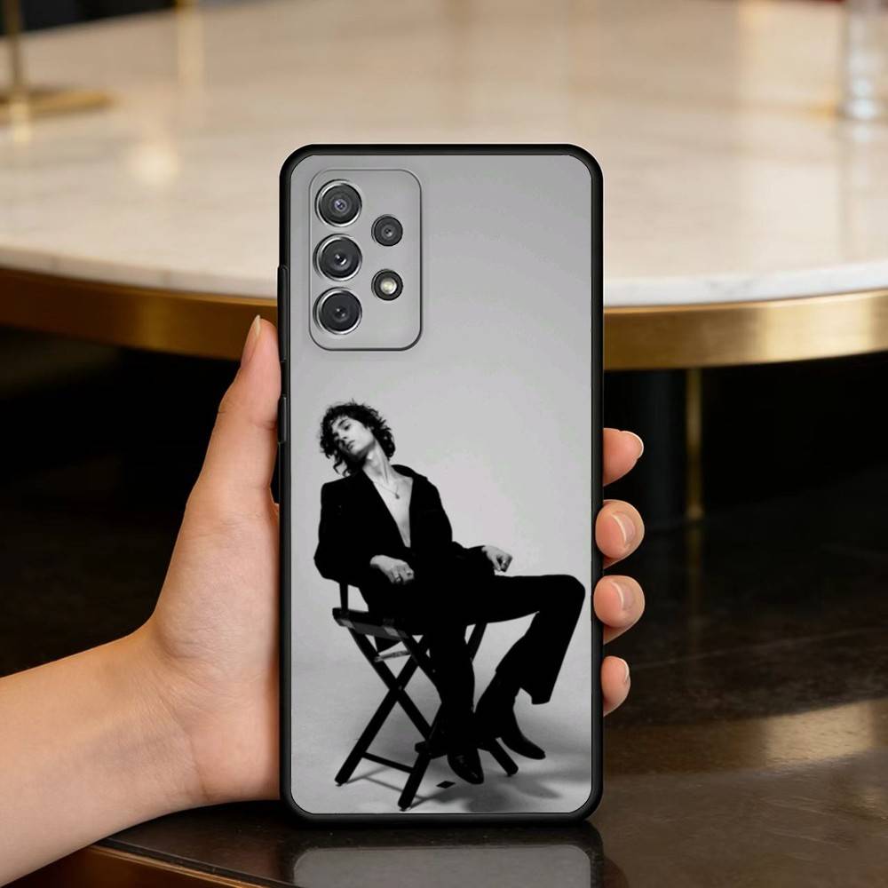 Singer S-Sombr-BR Soft Silicone Black Cover Phone Case For Samsung Galaxy A73,A72,A71,A70,A53,A52,A51
