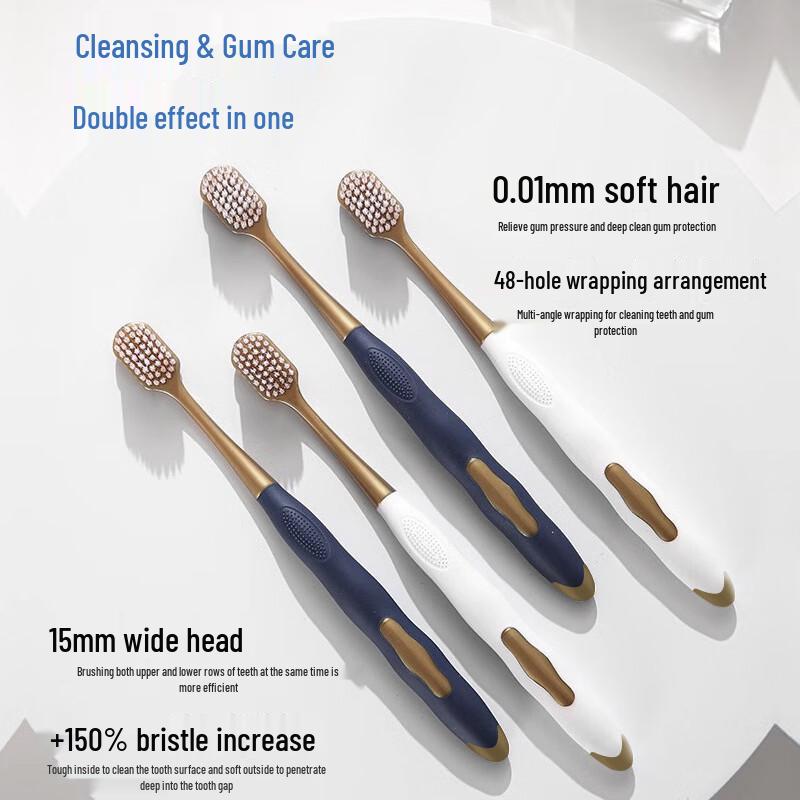 NuFeng Wide-Head Family Pack Soft Bristle Toothbrushes