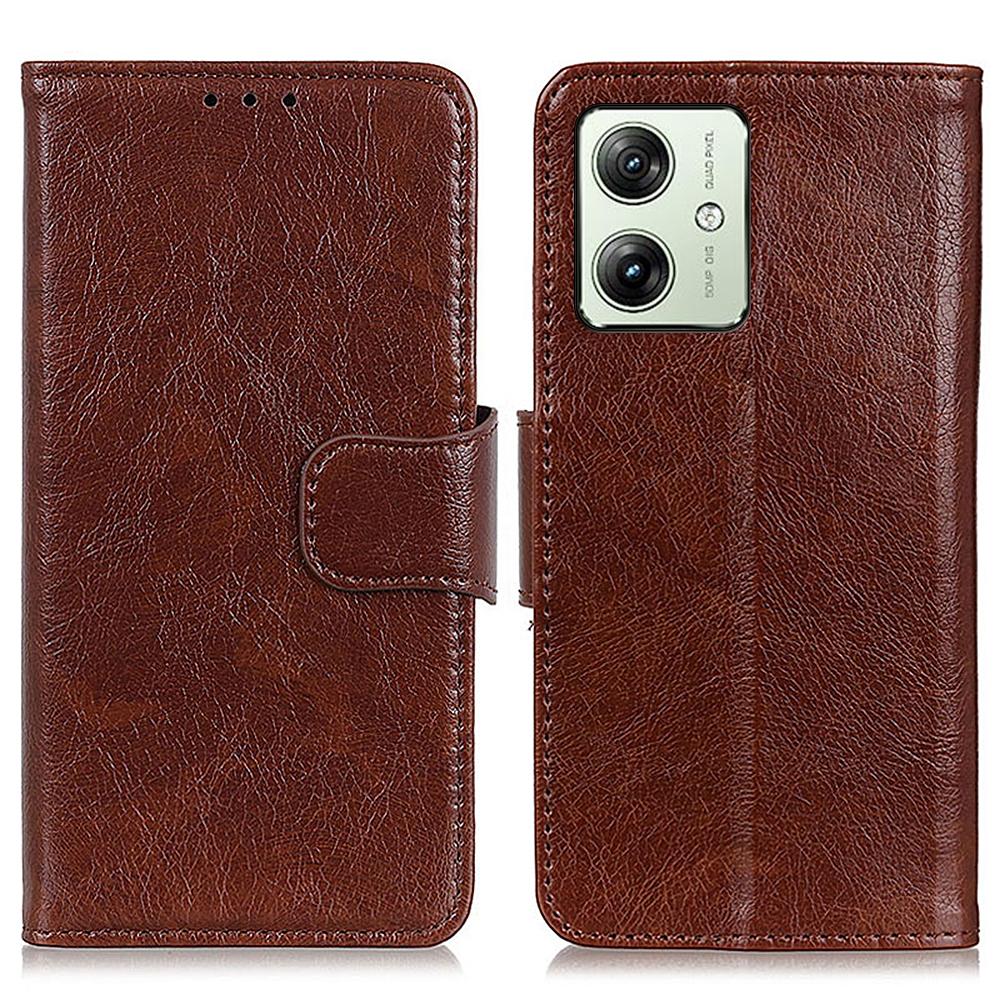 For Motorola Moto G64 5G/G54 Power 5G Case Nappa Texture Split Leather Wallet Phone Cover