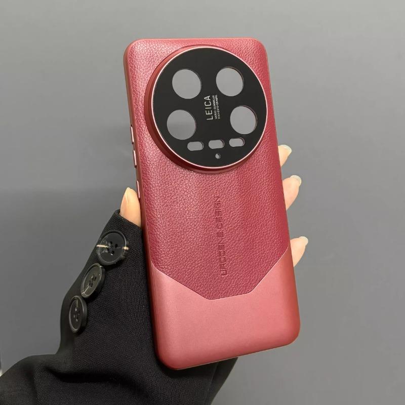 Luxury Leather Phone Case for Xiaomi 15 Ultra Matte Splicing Plating Hard Bumper Cover for Xiaomi 15 Pro 14 Ultra 15Ultra Shell