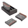 Action Camera Battery Charger 3 Slots Charger for Insta 360 X3 with Type C Charge Cable and 3pcs