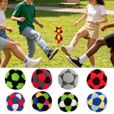 32-panelowa piłka do żonglowania wypełniona piaskiem, miękka zabawka footbag dla dzieci i dorosłych, zewnętrzny worek do kopania piłki nożnej dla koordynacji
